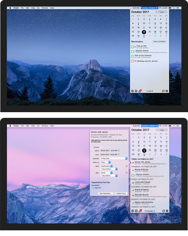 app for calendar in menu bar mac