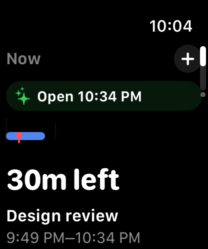 InstaCal Right Now on Apple Watch