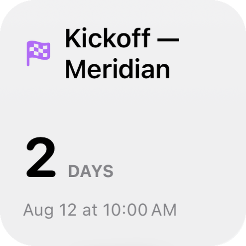InstaCal Countdowns small widget