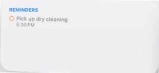Actual InstaCal Reminders medium widget from the iOS WidgetKit picker