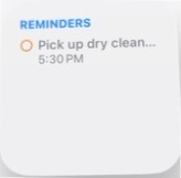 Actual InstaCal Reminders small widget from the iOS WidgetKit picker